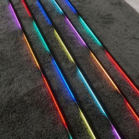 Kit d'éclairage d'ambiance intérieur de voiture, LED acrylique, symphonie de couleurs RGB, décoration complète, prise en charge du logo personnalisé, OEM, vente en gros, modèle 12V 06
