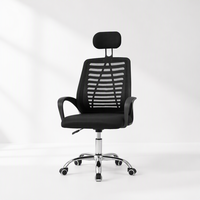 Chaise de bureau, chaise d'ordinateur, chaise pivotante pour usage domestique, chaise de conférence, chaise à dossier en maille, chaise ergonomique avec appui-tête, moderne