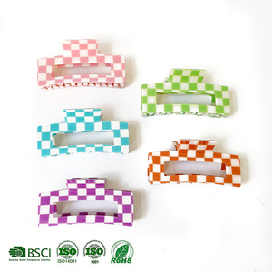 Pinza de Pelo de PVC Clásica de 10.5cm, Estilo Coreano, Dulce y Bonita, Personalizable al por Mayor, Fabricada en Acetato y PC - Product Image 1