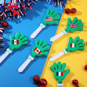 Gants à claquettes personnalisés Nuoxin pour événements sportifs, cadeaux, bruiteurs, gants à claquettes joyeux avec bannière de drapeau - Product Image 4