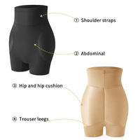 Faja Moldeadora de Una Pieza para Mujer, de Cintura Alta, con Almohadillas de Esponja Fijas para Realce de Glúteos y Caderas, y Control de Abdomen
