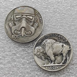 Koin Buffalo Hobo Amerika Serikat yang Berbeda, Koin Peringatan Bergaya Antik, Hadiah, Dekorasi Rumah - Product Image 4