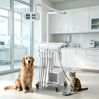 Mobiles Zahnbehandlungsgerät für Haustiere mit Eingebautem Kompressor, LED-Licht und Ultraschall-Scaler für Veterinärmedizin, Hunde und Katzen
