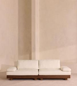 Sofa kayu jati sudut taman luar ruangan Modern furnitur jati tiga kursi untuk rumah dan Hotel gaya santai - Product Image 1