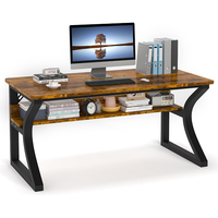 Bureau d'ordinateur multifonctionnel avec pieds en acier stabilisés et épaissis, gain de place, idéal pour le jeu sur PC et le télétravail