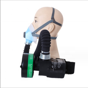 Pasokan udara elektrik masker <span class=keywords><strong>gas</strong></span> portabel, pelindung setengah wajah masker <span class=keywords><strong>respirator</strong></span> tabung panjang - Product Image 3