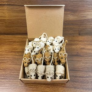 FEDERAL Woven Rope Mouse <b>Cat</b> <b>Toy</b> with Feather Tail, Catnip Filled <b>Chew</b> <b>Toy</b> for Kittens & Indoor <b>Cats</b>, Solo Play, Boredom Relief - Product Image 4