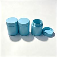 Pot en plastique pour huile et pilules, 60 ml et 120 ml, bleu et blanc, anti-odeur, avec couvercle sécurité enfant, pour joints.