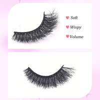 10 Pares de Pestañas Postizas de Visón Sintético, Voluminosas y Dramáticas en 3D, con Banda Negra Suave, para Maquillaje de Escenario y Fiesta LD28