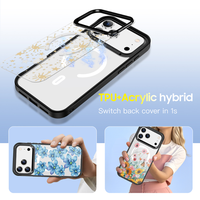 Coque de téléphone à impression UV personnalisée avec anneau magnétique détachable, en PC vierge, de luxe, de créateur, protectrice pour iPhone 17 18 Pro Max
