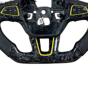 Volant sport Kryvex pour <span class=keywords><strong>Ford</strong></span> Mk3 15-18 - Fibre de carbone et cuir, ajustement personnalisé - Product Image 3