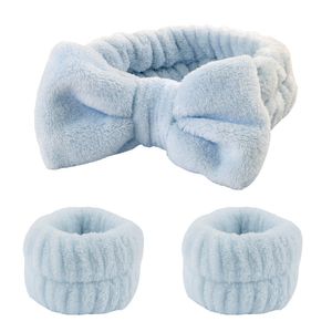 Serre-tête en gros avec nœud papillon en polaire corail, doux et très absorbant - Product Image 2
