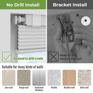 Pas de perceuse nuances cellulaires sans fil stores de fenêtre en nid d'abeille sécurité pour enfants Push up <span class=keywords><strong>accordéon</strong></span> nuances stores assombrissants pour chambre - Product Image 4