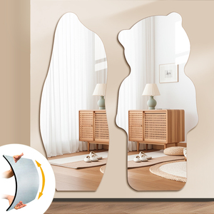 Adesivo da parete a corpo intero in acrilico HD specchio morbido per bagno camera da letto decorazioni per la casa a forma di specchio decorativo - Product Image 3