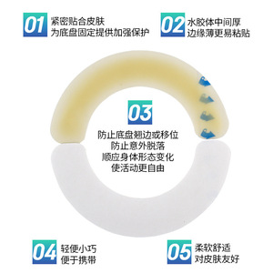 Bandes hydrocolloïdes pour stomies, patchs adhésifs élastiques, renforts pour bases de poches à stomie, bandes protectrices hydrocolloïdes - Product Image 3