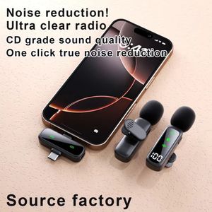 Mini Clip Micro Không Dây Với Kỹ Thuật Số Hiển Thị Mới Tk Youtube <span class=keywords><strong>Vlogging</strong></span> Âm Thanh Video Ghi Âm Streaming Loại C Kết Nối - Product Image 5