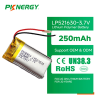 Baterai Lithium Polymer Isi Ulang PKNERGY Ukuran Kecil Persegi Lipo 3.7v 521630 210mah untuk Mouse Nirkabel
