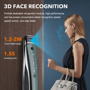 ล็อคอัจฉริยะจดจำใบหน้าอัจฉริยะพร้อมกล้องดูไวไฟแอ<span class=keywords><strong>ป</strong></span>พลิเคชั่นสแกนลายนิ้วมือระบบดิจิทัลระบบอัตโนมัติอัจฉริยะ - Product Image 3