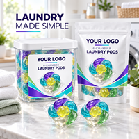 Capsules de lessive liquide 8g à 6 compartiments, emballage personnalisé, OEM, marque privée, pour les marques de produits de lavage au détail