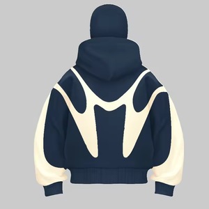 Sweat-shirt unisexe surdimensionné <span class=keywords><strong>à</strong></span> capuche double QUICKSHOW OEM, imprimé <span class=keywords><strong>ninja</strong></span> streetwear, broderie, automne, poids lourd - Product Image 1