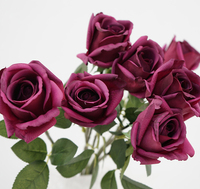 Rose artificielle Kate Rose couleur café, toucher réel, pour bouquet de mariée, arche de mariage, arrangement floral de fête