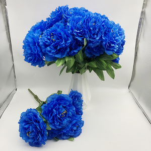 K-0098 autunno arancio peonia foglie e fiori artificiali rosa chiaro peonia fiori finti peonie realistiche per san valentino - Product Image 4