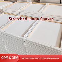 Kanvas Linen Putih Ukuran Khusus dengan Bingkai, OEM/ODM Disambut, Tersedia Pencetakan Giclée
