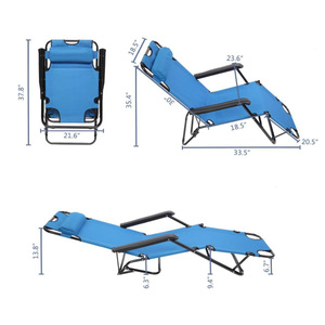 Canapé inclinable pliable de haute qualité, chaise longue d'extérieur durable - Product Image 5