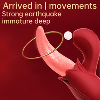 Russischer 2-in-1 Zungenvibrator Multi-Frequenz Vibrierender Klitoris-Stimulator Orales Klitoris-Vibrator Erwachsenen-Sexspielzeug
