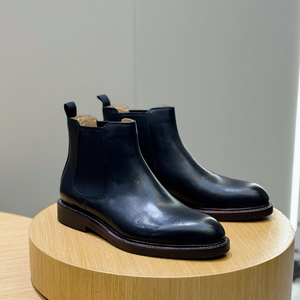 Botas <span class=keywords><strong>Chelsea</strong></span> de Cuero Vacuno de Alta Calidad, Originales de Italia, para <span class=keywords><strong>Caballero</strong></span>, Formales, de Oficina, con Suela Gruesa y Cómodas - Product Image 5