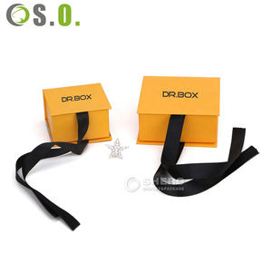 Caja de Papel para Joyería de Alta Gama, Caja de Regalo Plegable con Imán para Anillos y Aretes, con Cinta de Satén, Caja para Guardar Anillos - Product Image 5