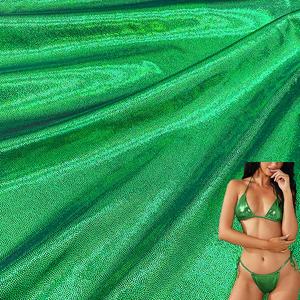 Высококачественная голографическая ткань Mystique с туманными точками, металлическая фольга, нейлоновая ткань из спандекса, одежда для гимнастики, одежда для купальников - Product Image 1