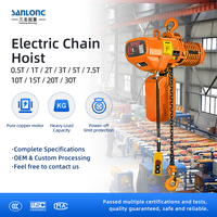 Palans électriques à chaîne ROHO 1-5 tonnes 220V/380V avec moteur en cuivre personnalisable, type chariot, commande sans fil pour levage en entrepôt