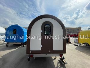 MAICHE Remorque alimentaire mobile personnalisée, blanche et <span class=keywords><strong>marron</strong></span> Food Truck Bar - Product Image 5