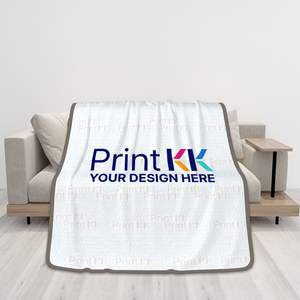 Manta de franela Reversible con imagen personalizada 5:6, 250 GSM, tejido de punto supersuave, patrón sólido para cama, sofá, ropa de cama decorativa para el hogar - Product Image 6