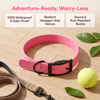 Collier pour chien NOVIPET personnalisé de luxe, imperméable en PVC, couleur vive nid d'abeille, boucle réglable en alliage de zinc, pour la natation, la chasse et l'entraînement