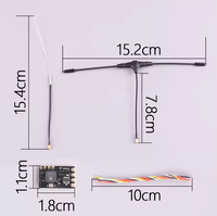 Récepteur Micro TBS Nano RX (SE) 915 MHz - Édition Antenne V2 avec Antenne T pour Drones FPV (Black Sheep)
