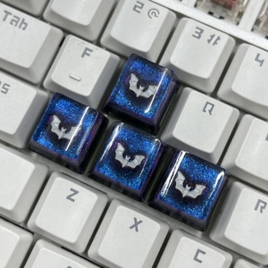 Spot résine goutte à goutte translucide Halloween Keycaps personnalisé chauve-souris arbre croisé clavier mécanique Keycaps - Product Image 4