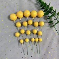 Belles couleurs mat fausse boule 20 pièces boule mélangée un sac anniversaire mat gâteau boule décoration topper