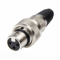 Connecteur XLR Femelle 3 Broches en Gros avec Verrouillage Métallique pour Microphone, Table de Mixage Audio, Amplificateur, Enregistrement Sonore en Direct et Studio