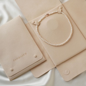 Plateau de rangement pour bijoux en microfibre avec logo personnalisé PandaSew, plateau pour colliers, emballage pour bijoux - Product Image 1