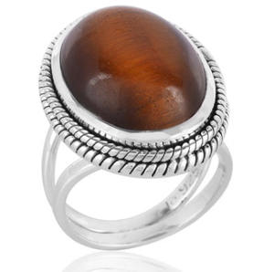 Hermoso anillo de piedras preciosas de ojo de tigre Natural hecho a mano 925 joyería de plata esterlina eternidad anillos Vermeil para regalo - Product Image 4