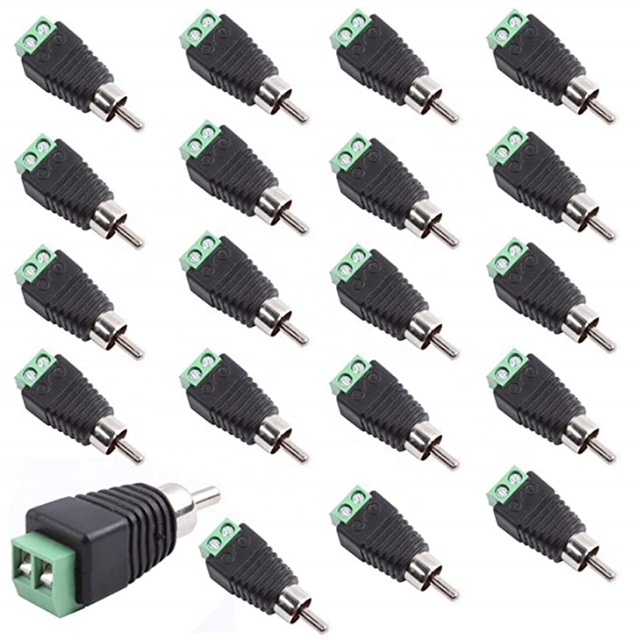 Male  BNC Transfer Terminal No Welding RCA Screws  Female Plug to AV Screw Terminal Audio/Video Connector Adapter