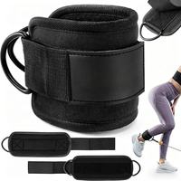Sangle de cheville en nylon rembourrée antidérapante avec boucle sécurisée pour les exercices de musculation des jambes, vendue par paire