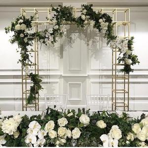 Support métallique pour arche de mariage moderne, décoration de scène de réception, support pour arrangement floral pour événements festifs - Product Image 1