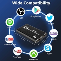 Carte de capture vidéo audio HDMI USB 3.0 4K pour le streaming de jeux, la diffusion en direct, l'enregistrement vidéo, prend en charge PS4 Xbox Caméscope et plus