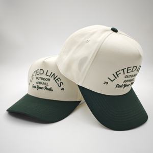 Casquette de baseball sportive en coton Oxford Dobby 5 panneaux personnalisée de haute qualité, broderie 3D bicolore, motif fruit - Product Image 5