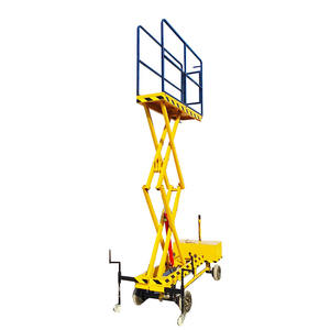 Plataforma elevadora de tijera móvil eléctrica con eslinga de cuerda de alambre Equipo de elevación de trabajo a gran altitud Compatible con carretillas elevadoras agrícolas - Product Image 1