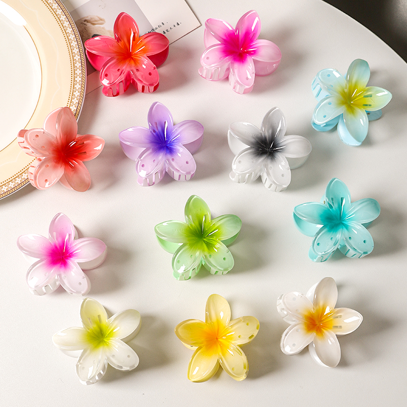 candy colored flower hair clip