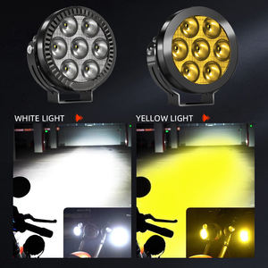Luces LED Blancas Puras para Motocicleta, Accesorios, Luces de <span class=keywords><strong>Buceo</strong></span> de Haz Concentrado, Lámpara Auxiliar de 4.5 Pulgadas y 72 Vatios con Cubiertas Amarillas, Venta al Por Mayor - Product Image 5